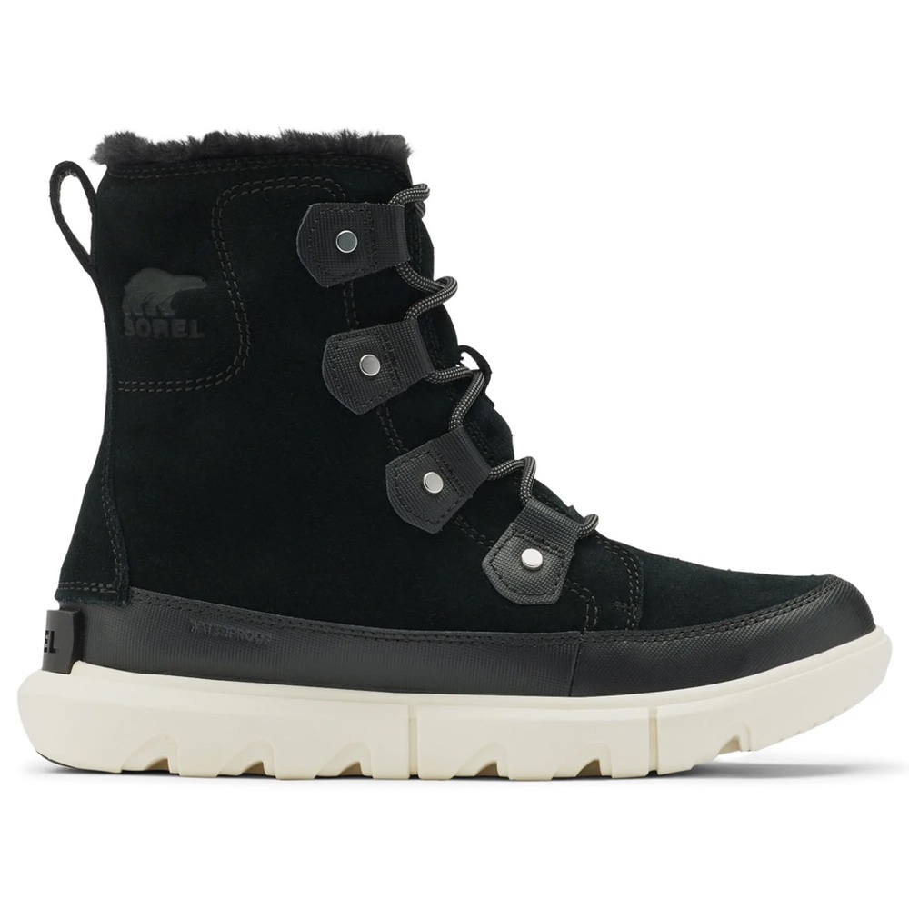 Sorel Black Joan Explorer Winter Waterproof Boots